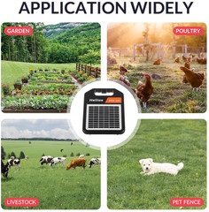 10 Mile Solar Fence Charger, 0.16J, Day/Night Mode, 24Hr Protection