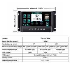 SOECOPO 10000W Solar System Kit,100A Controller, 12V DC to 110V/220V