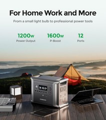 Dabbsson 1330Wh Portable Solar Power Station+1700W Battery+210W Solar Panel Home