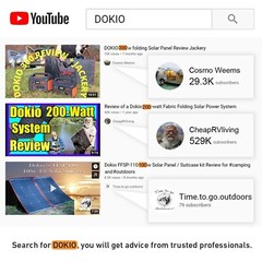 DOKIO 220w 18v Portable Foldable Solar Panel Kit (29x21inch,11.7lb) Solar Cha…