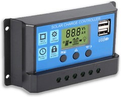 20A Solar Panel Battery Charge Controller Regulator 12V 24V LCD Auto Dual USB