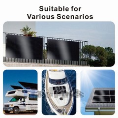 200W/400W 12/24V Solar Panel Mono HighEfficiency PV for Sunshed Camping Generate