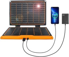 20W High Conversion Solar Panel with Dual USB Outputs for Smart Devices