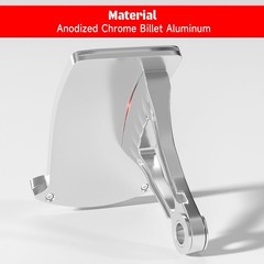 Motorcycle Chrome Curve License Plate Side Mount License w/Led Tail Light Bra…