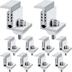 Durable Adjustable End Clamps for Solar Panels – 10-Pack, Lightweight Design