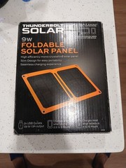 Thunderbolt Solar 9w Foldable Solar Panel. New!