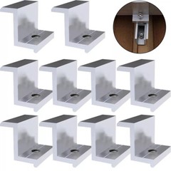10Pcs Solar Panel End Clamps Solar Panel Z Bracket Aluminium Mounting