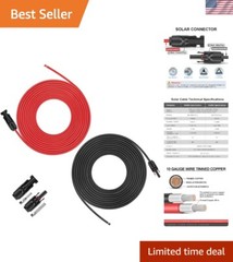 Weatherproof 30FT Solar Extension Cable with UV Resistant Connectors