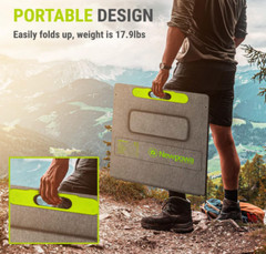 Newpowa 200W Portable Solar Panel Kit with Adjustable Kickstand Case