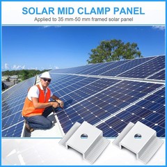 12 Pack Solar Panel Mid Clamps 1.06 Inch Solar Panel Bracket Aluminium Mid Clamp