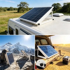 28 in Solar Panel RV Tilt Mount Brackets kit Roof Surface Adjustable Stand Rack