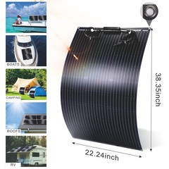 Flexible 400W Mono Solar Panel 12V/24V/48V Power Camping Home RV Battery Charge