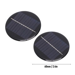 5pcs Round Monocrystalline Silicon Solar Panel For Small Devices