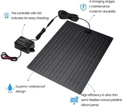 Solar Battery Charger Maintainer, 20W Solar Panel Kit for Dump Trailer Built….