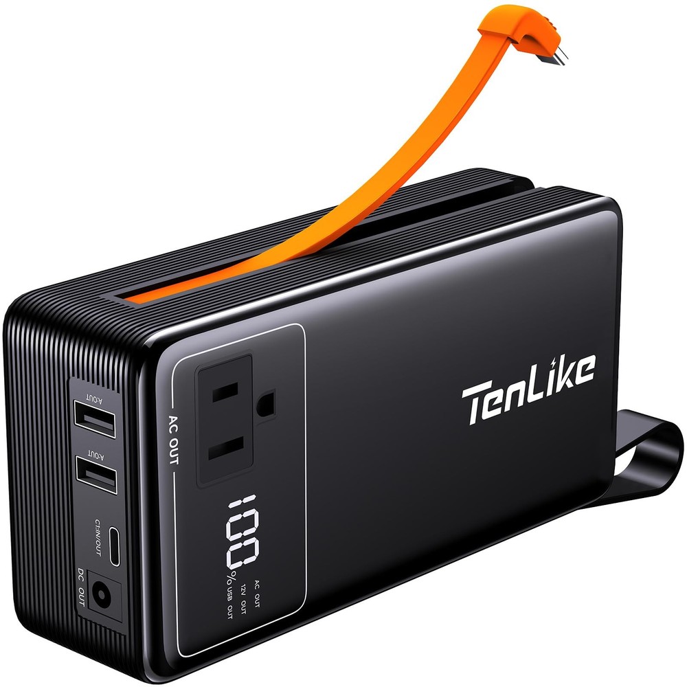 Portable Power Station with AC Outlet Power Bank for Camping Essentials Small…