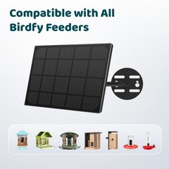 Birdfy 8W Solar Panel for Smart Bird Feeder Camera, Type-C Charger