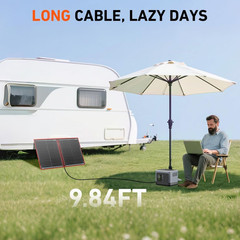 100W Portable Foldable Solar Panel Kit (19X26In, 5.3Lb), with Separate Controlle