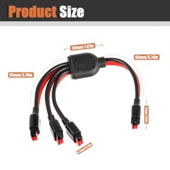 Y Splitter Cable Solar 1 to 3 Branch Parallel 10AWG Y Splitter Cable 1 to 3