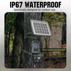 SUNAPEX Solar Panel for Trail Camera 3W Solar Charger 4500mAh Battery