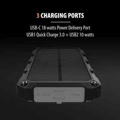 Hodo2Go’s ToughTested 16,000 mAh Solar Power Bank, Wireless Charger, Flashlight