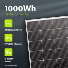 10BB Cell 200W Monocrystalline 200 Watt 12V Solar Panel High Efficiency Mono Mod