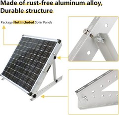 28INCH Solar Panel RV Tilt Mount Brackets Flat Surface Adjustable Frame for Roof