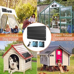 12V Solar Powered Dual Exhaust Fan Kit Waterproof For Chicken Coops, Greenhouses