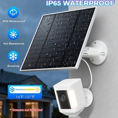 5W Solar Panel Power USB C Battery Charger For CCTV Camera Security Cam Outdoor
