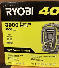BRAND NEW Ryobi 40V Lithium Battery Inverter Power Station w/ Charging Cable