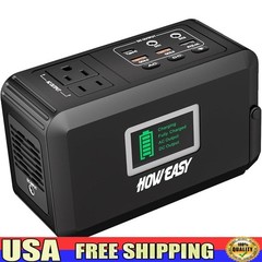 Portable Power Station 120W 88Wh Solar Generator W/ 8 Outputs USB AC DC Torch
