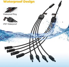 Solar Y Branch Parallel Connectors 30A/1000V, 2 Pairs