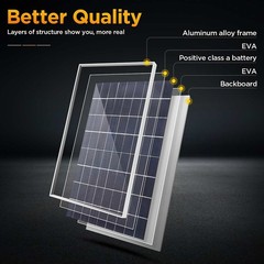 Trickle 30W Solar Panel 12V Charger Battery Charger Kit Maintainer Boat Car RV
