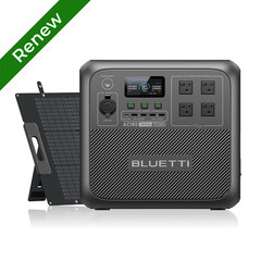 BLUETTI AC180 1800W 1152Wh Power Station+200W Solar Panel Kit for Power Outage