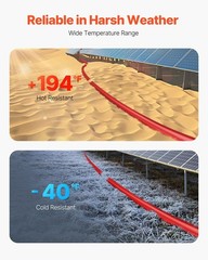 100ft 10AWG Anti-Oxidation Solar Cable 6mm² Weatherproof Red
