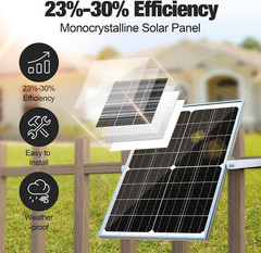 25W 12V Solar Battery Charger, Waterpoof Solar Panel Kit with Energy Saving Cont