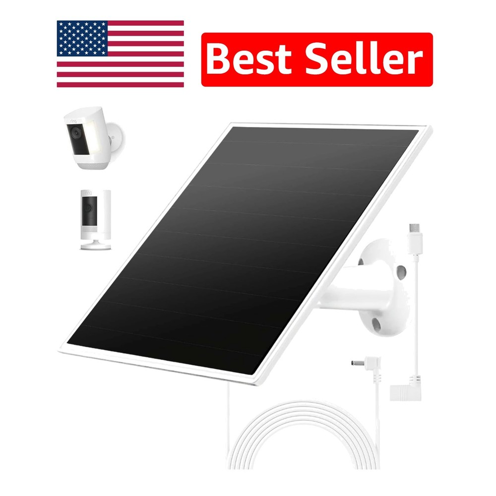 360 Adjustable Solar Panel Charger for Ring Cameras – Reliable Outdoor Power