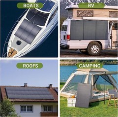 ALLPOWERS 100W / 200W Flexible Mono Solar Panel Charger Efficiency Refurbished
