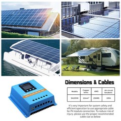 60A/100A 12V/24V/36V/48V MPPT Solar Panel PV Regulator Charge Controller LCD USB