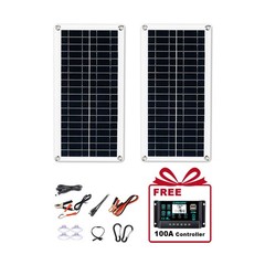 2 x 200W High-Efficiency PV Panels + 100A Intelligent Controller for OutdoorzM