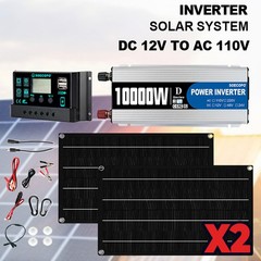 10000W Solar Starter Kit 2x High-Yield Solar Panels + 100A Charge Controller