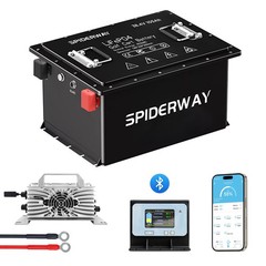 36V 105Ah Golf Cart LiFePO4 Lithium Battery 200A BMS A+Cell W/25A Charger 7.68kW