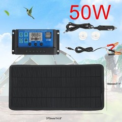 50W Solar Panel Kit 18V Battery 100A Charger Controller FIT For Car RV Caravan
