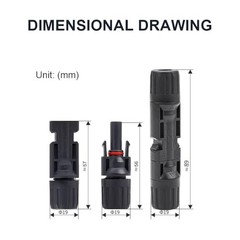 10PCS IP67 Waterproof Solar Connectors 5 Pairs 10AWG Male/Female PV