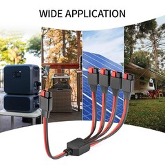 12AWG Anderson Y Splitter Cable with 45 amp Powerpole 1FT,1 to 2/4