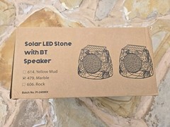 Solar LED Stone with BT Speaker – 2 pack – Marble