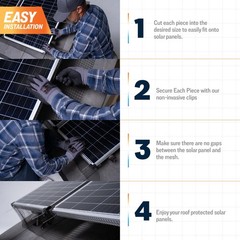 Critter Guard – 8in x 100ft Solar Panel Bird Prevention Roll Kit Pairs – Heav…