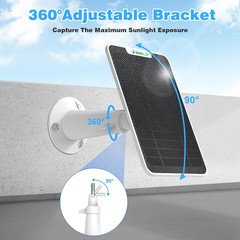 4 Pack 6W Solar Panel Charger for Arlo Pro 5S/Pro 4/Pro 3/Pro 3 Floodlight/Ultra