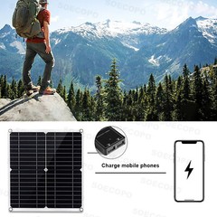 10000W Solar System Complete Set Dual USB Inverter 220V 300W Solar Panel 100A