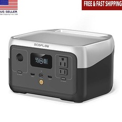 Portable Power Station 256Wh 1Hr Fast Charge 600W AC Outlets Solar Generator New