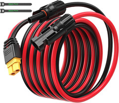 10FT Solar Connector to XT60 Adapter Extension Cable, 12AWG Solar Panel to XT60